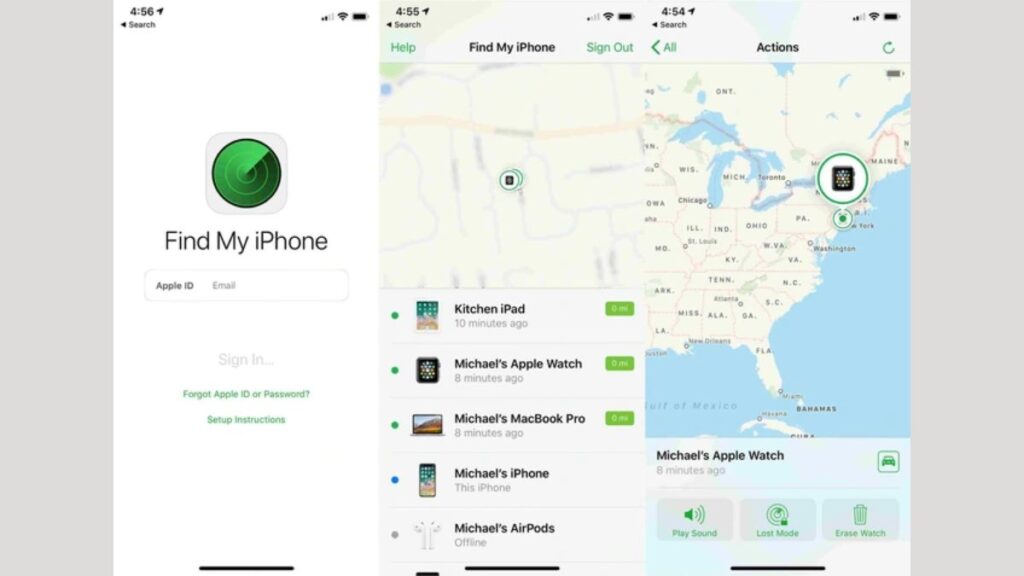 Hệ thống tự động định vị và dò tìm iPhone.
