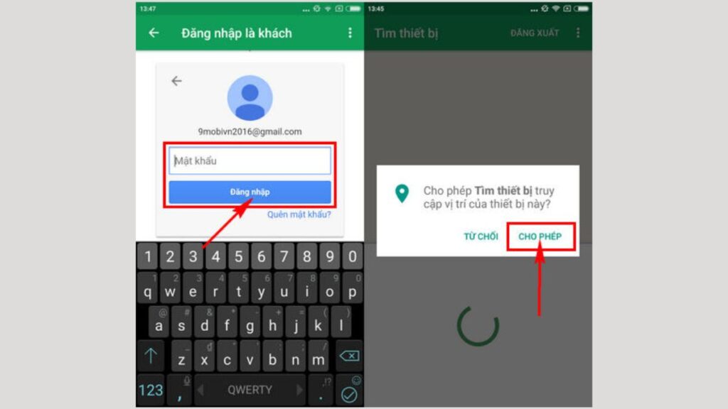 Nhập mật khẩu để xác minh
