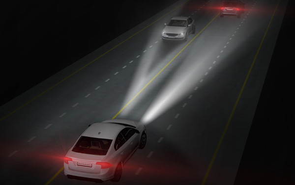 Ánh sáng điểm ảnh và chùm sáng cao không chói lóa