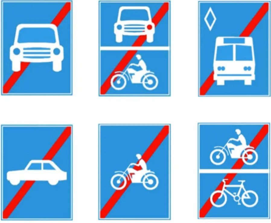 Nhóm biển báo dành riêng cho phương tiện cơ giới