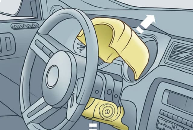 Tháo cổ vô lăng xe