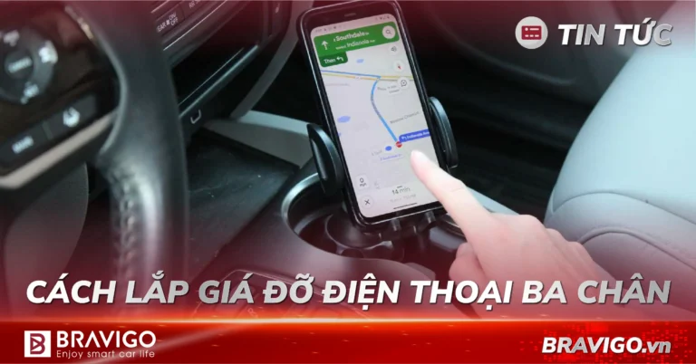 cách lắp giá đỡ điện thoại trên xe ô tô