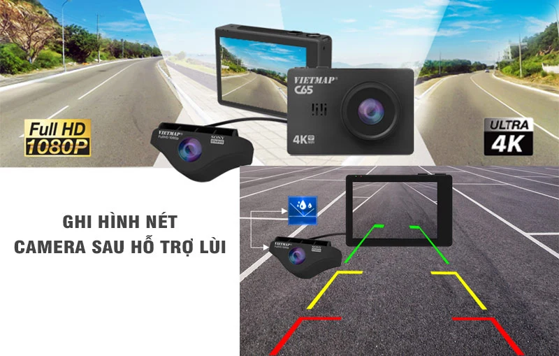 Thiết bị camera hành trình tích hợp camera lùi