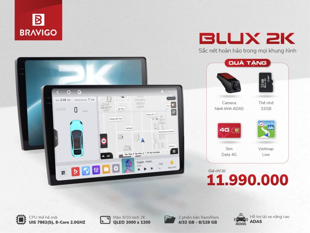 Màn hình android Bravigo Blux 2K