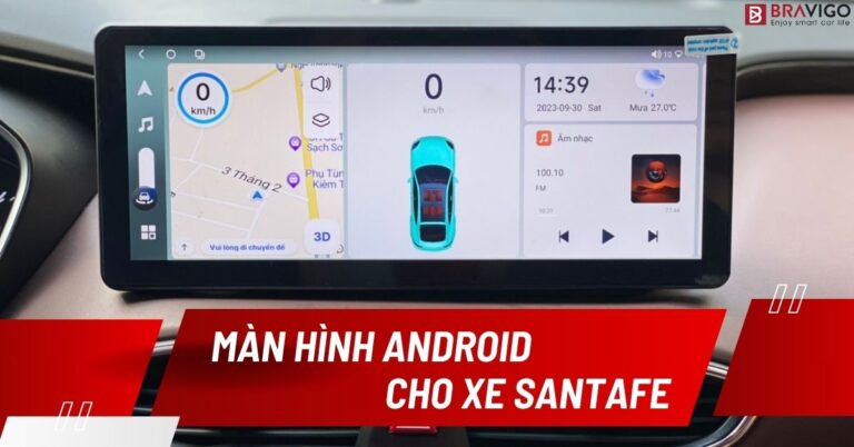 màn hình cho xe santafe