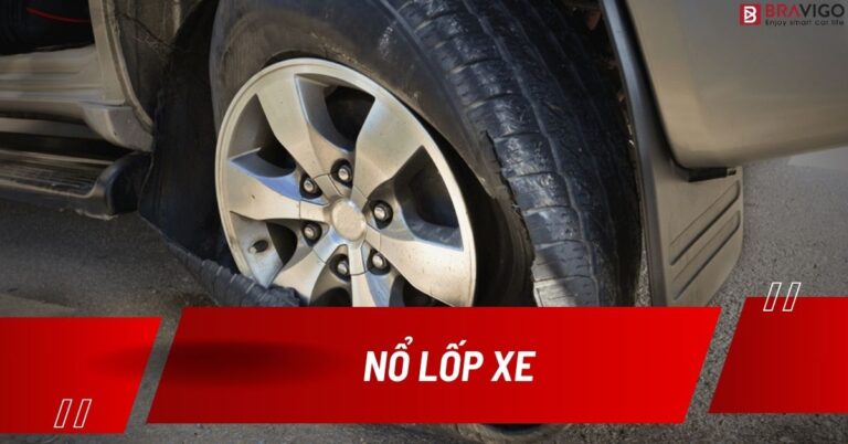 nổ lốp xe
