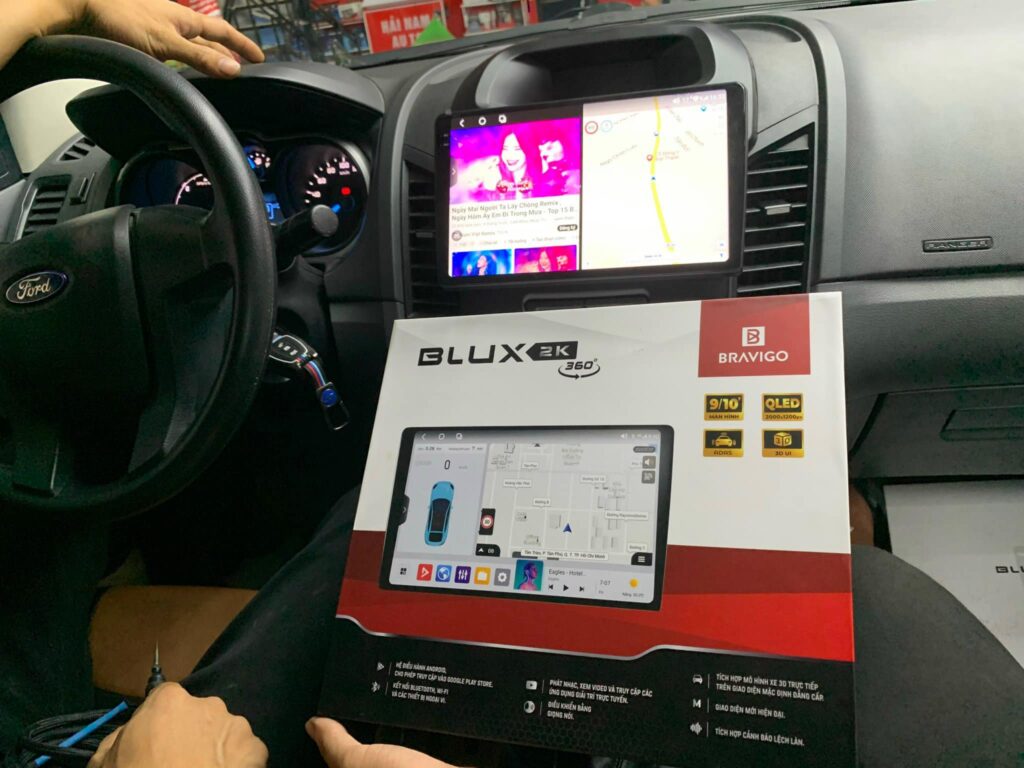 màn hình Bravigo trên Ford Ranger