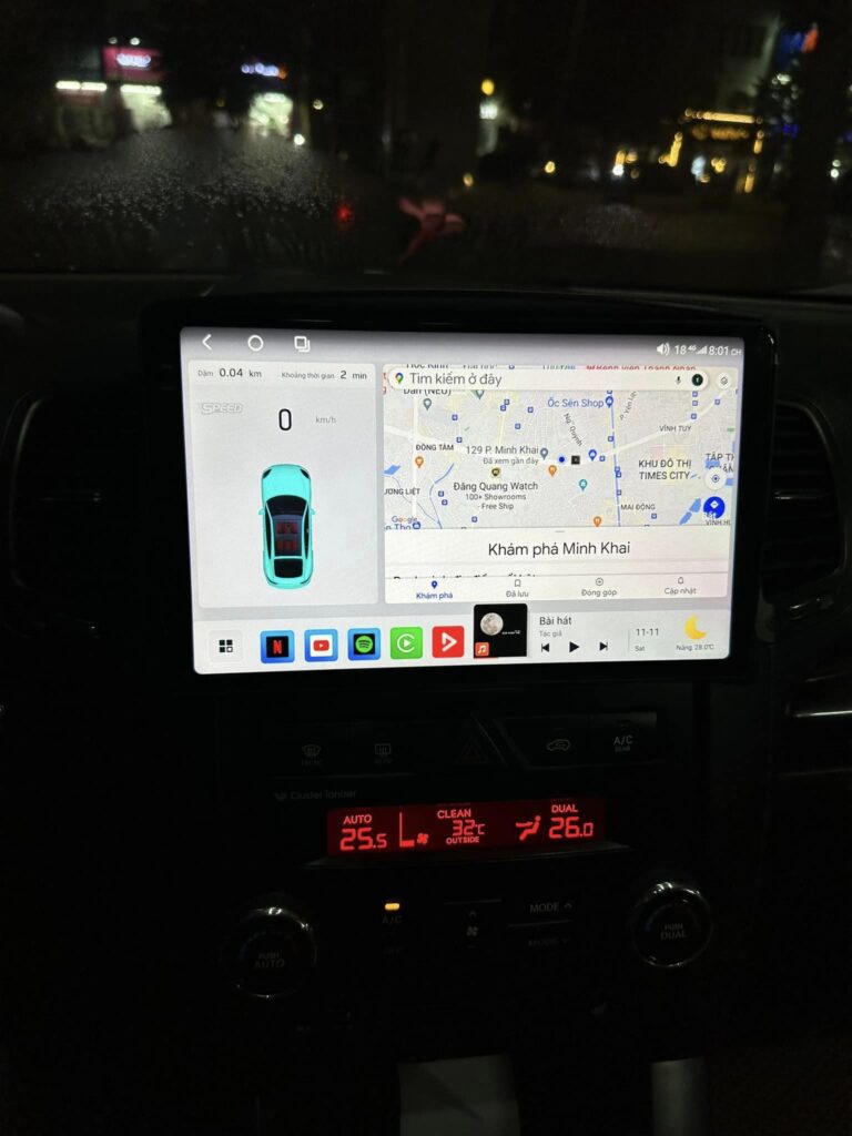màn android BRAVIGO trên xe KIA Sorento