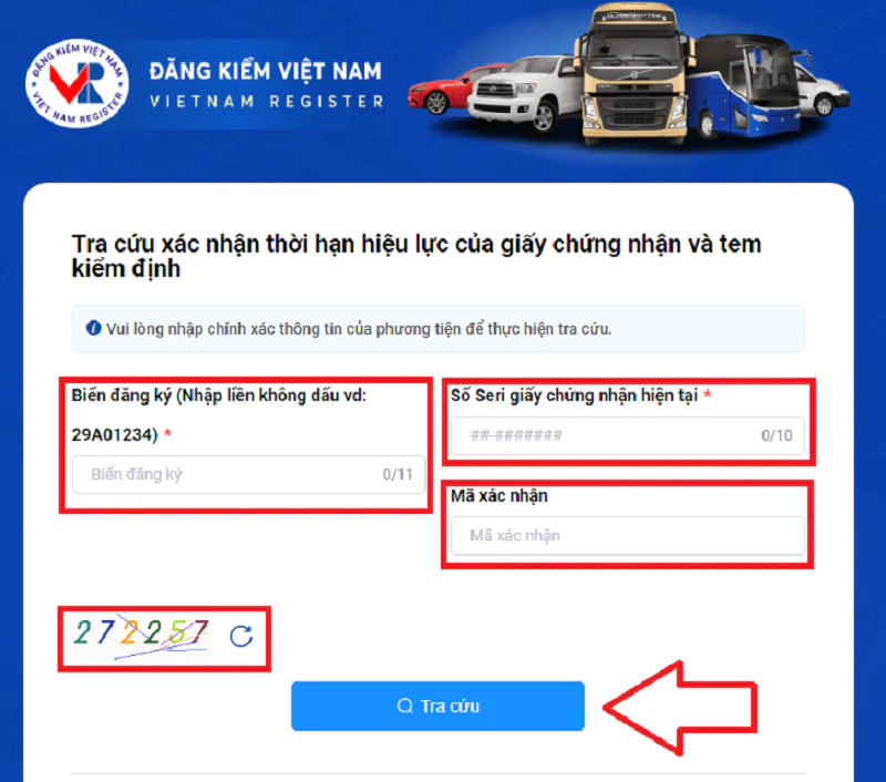 Cách gia hạn đăng kiểm qua website (online)