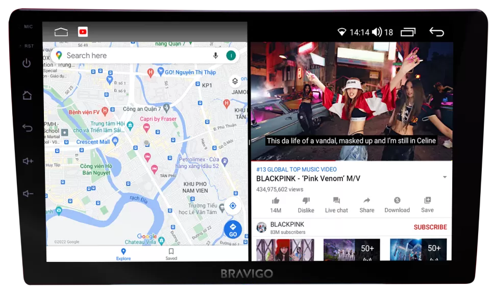 màn hình android cho xe Hyundai i10
