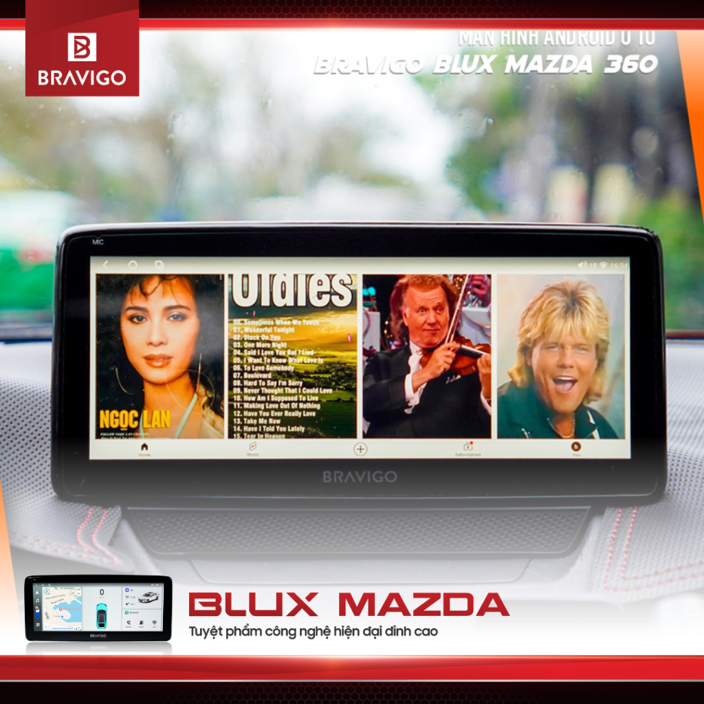 Bravigo Blux Mazda giúp bạn có thể nghe nhạc