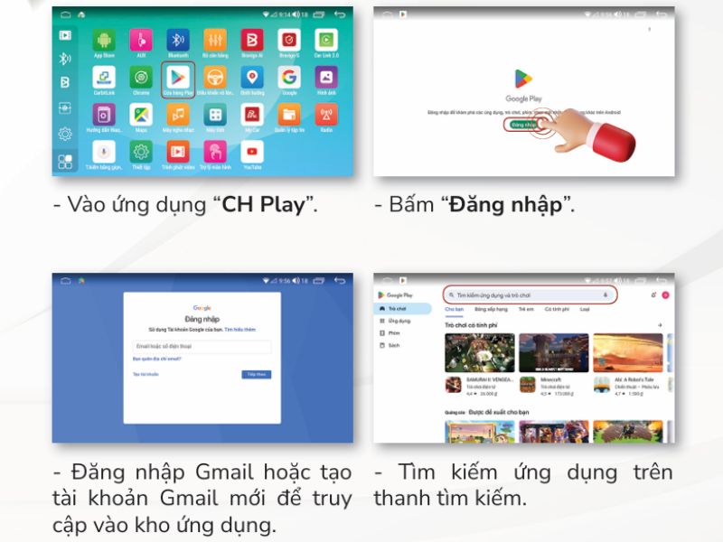 Cài đặt các ứng dụng khác trên màn hình